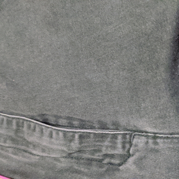 Woolrich altered highrise dark olive green pants in light denim - Picture 6 of 7